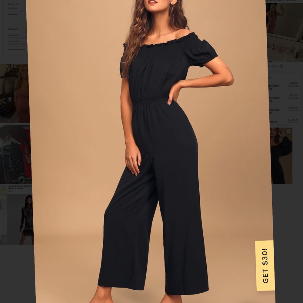 Off the shoulder black jumper
